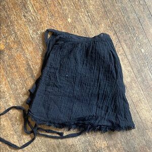 Free People Black Textured Skirt